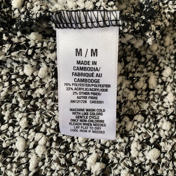 Aeropostale women's black and white long sleeve soft sweater size medium stretch - Picture 8 of 9